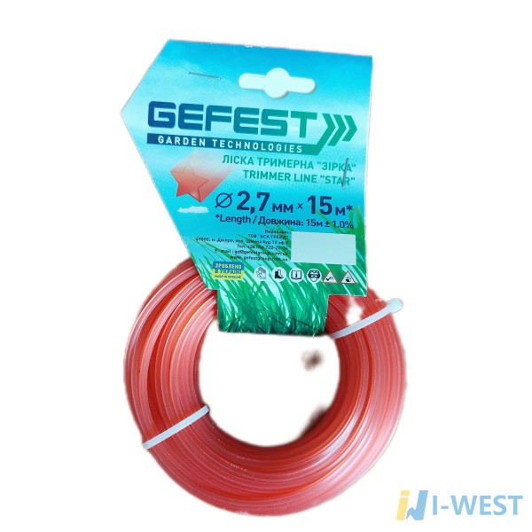 Леска триммерная "Звезда" GEFEST моток 15м 2.7мм (ЛТЗ/2,7мм) Леска триммерная "Звезда" GEFEST моток 15м 2.7мм (ЛТЗ/2,7мм)