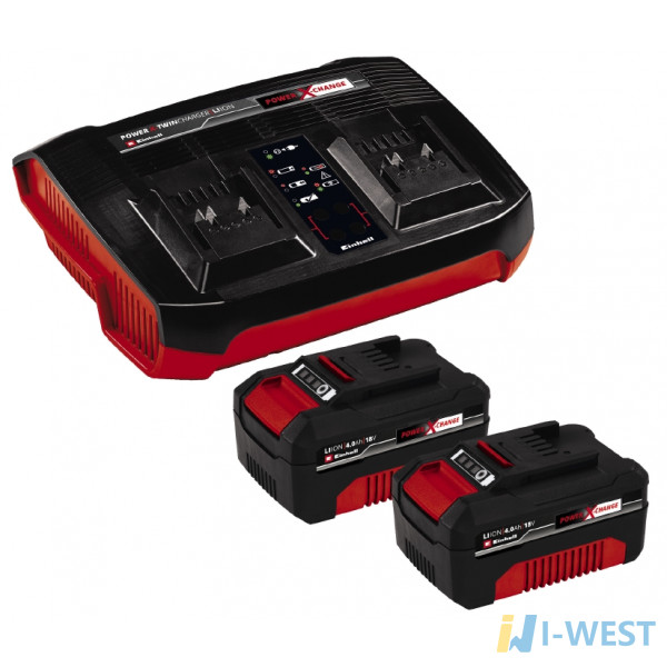 Аккумулятор + зарядное устройство на два аккумулятора. 18V 2x4.0Ah Twincharger Kit Einhell (4512112)