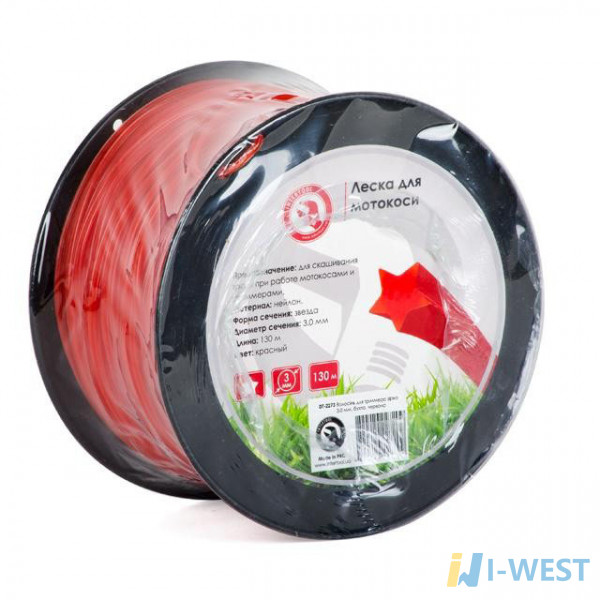 Лісочка для мотокоси зірка 3.0 мм, бухта 130м до DT-2231, DT-2232, DT-2238 INTERTOOL DT-2273 Лісочка для мотокоси зірка 3.0 мм, бухта 130м до DT-2231, DT-2232, DT-2238 INTERTOOL DT-2273