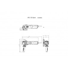 Кутова шліфувальна машина Metabo W 12-125 Quick Set (600398510) Кутова шліфувальна машина Metabo W 12-125 Quick Set (600398510)