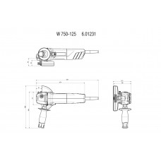 Угловая шлифмашина Metabo W 750-125 SET (601231680)