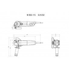 Кутова шліфувальна машина Metabo W 850-115 (601232000)