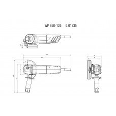 Кутова шліфувальна машина Metabo WP 850-125 (601235000) Кутова шліфувальна машина Metabo WP 850-125 (601235000)