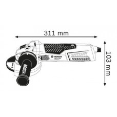 Кутова шліфувальна машина  Bosch GWS 19-125 CI Professional (060179N002)