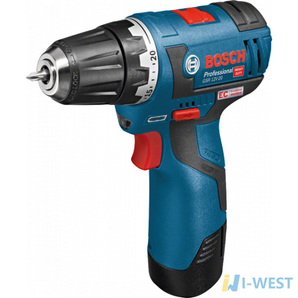 Акумуляторний дриль-шуруповерт  Bosch GSR 12V-20 Professional (06019D4000)