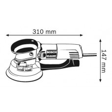 Ексцентрикова шліфувальна машина  Bosch GEX 150 Turbo Professional (0601250788)