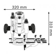 Вертикально-фрезерна машина  Bosch GOF 1600 CE Professional (0601624020)