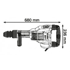 Відбійний молоток SDS-max  Bosch GSH 11 VC Professional (0611336000)