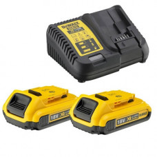 Зарядний пристрій і 2 акумулятора DCB183 2Ач DeWALT DCB105D2