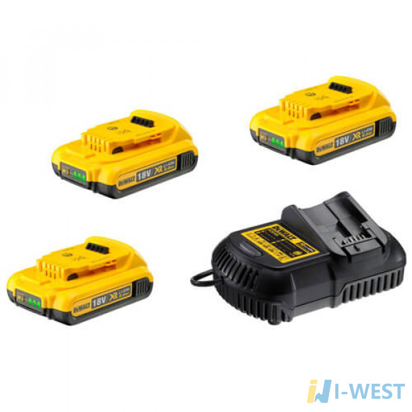 Зарядний пристрій і 3 акумулятора DCB183 2Ач DeWALT DCB105D3 Зарядний пристрій і 3 акумулятора DCB183 2Ач DeWALT DCB105D3