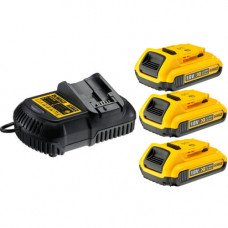 Зарядное устройство и 3 аккумулятора DCB183 2Ач DeWALT DCB105D3 Зарядное устройство и 3 аккумулятора DCB183 2Ач DeWALT DCB105D3