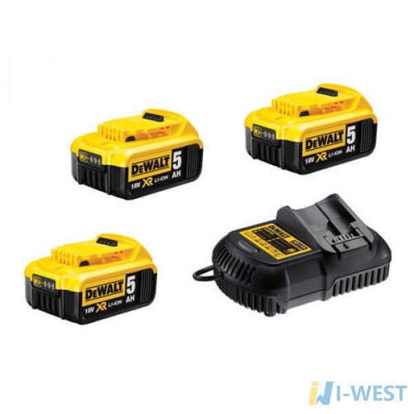 Зарядний пристрій і 2 акумулятора DCB184 5аг DeWALT DCB105P3 Зарядний пристрій і 2 акумулятора DCB184 5аг DeWALT DCB105P3