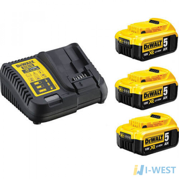 Зарядний пристрій і 3 акумулятора DCB184 5аг DeWALT DCB115P3 Зарядний пристрій і 3 акумулятора DCB184 5аг DeWALT DCB115P3