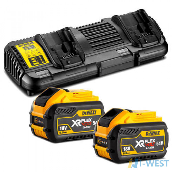 Зарядное устройство и 2 аккумулятора XR FLEXVOLT DCB547 9Ач DeWALT DCB132X2 Зарядное устройство и 2 аккумулятора XR FLEXVOLT DCB547 9Ач DeWALT DCB132X2
