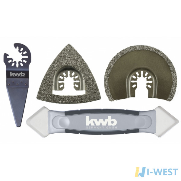 Набір для багатофункціонального інструменту для плитки 4 шт, KWB Einhell (708750) Набір для багатофункціонального інструменту для плитки 4 шт, KWB Einhell (708750)