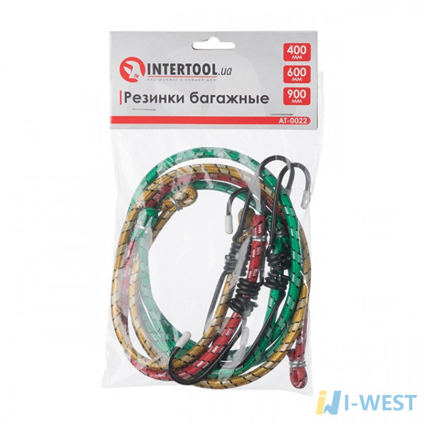 Гумки багажні, 450,600,900 мм, 3 шт INTERTOOL AT-0022 Гумки багажні, 450,600,900 мм, 3 шт INTERTOOL AT-0022
