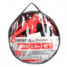 Пускові проводу 500А, 2.5 м, до -40°C, чохол INTERTOOL AT-3045 Пускові проводу 500А, 2.5 м, до -40°C, чохол INTERTOOL AT-3045