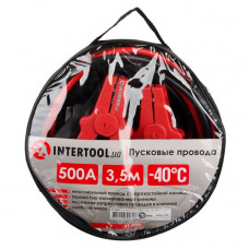 Пускові проводу 500А, 3.5 м, до -40°C, чохол INTERTOOL AT-3046