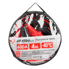 Пускові проводу 600А, 4м, до -40°C, чохол INTERTOOL AT-3048