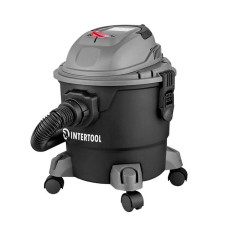 Пилосос будівельний 1.0 кВт, бак 15 л., пластик, >17кПа INTERTOOL DT-1015