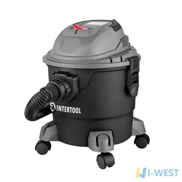 Пилосос будівельний 1.0 кВт, бак 15 л., пластик, >17кПа INTERTOOL DT-1015 Пилосос будівельний 1.0 кВт, бак 15 л., пластик, >17кПа INTERTOOL DT-1015