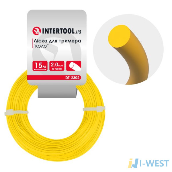 Волосінь для тримера "коло", 2.0 мм * 15 м INTERTOOL DT-2302 Волосінь для тримера "коло", 2.0 мм * 15 м INTERTOOL DT-2302
