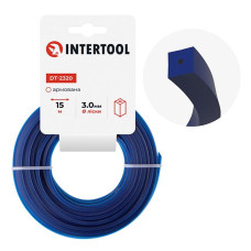 Волосінь для тримера "квадрат" армована, 3,0 мм*15 м INTERTOOL DT-2320