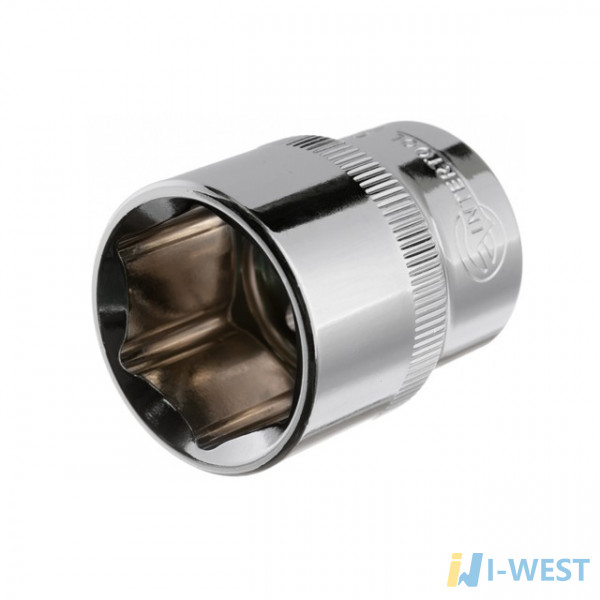 Голівка шестигранна 1/2", 23мм*38мм, Cr-V INTERTOOL ET-0023