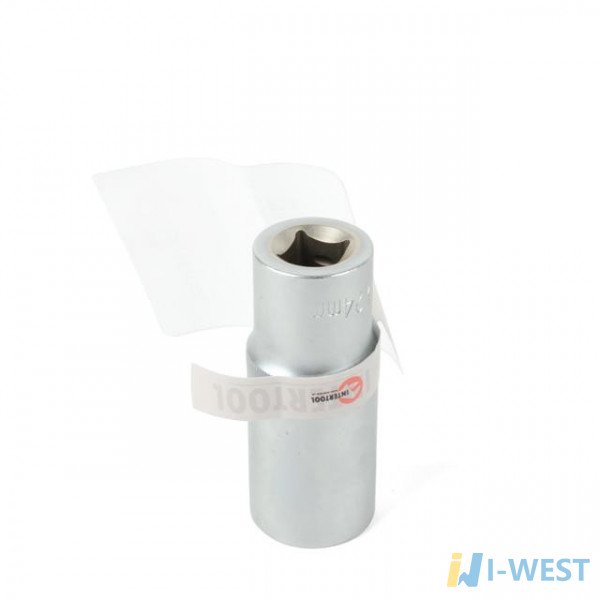 Головка шестигранная удлиненная 1/2", 24мм*78мм, Хром-Ванадиум INTERTOOL ET-0124 Головка шестигранная удлиненная 1/2", 24мм*78мм, Хром-Ванадиум INTERTOOL ET-0124