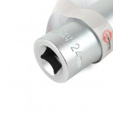 Голівка шестигранна подовжена 1/2", 24мм*78мм, Хром-Ванадиум INTERTOOL ET-0124