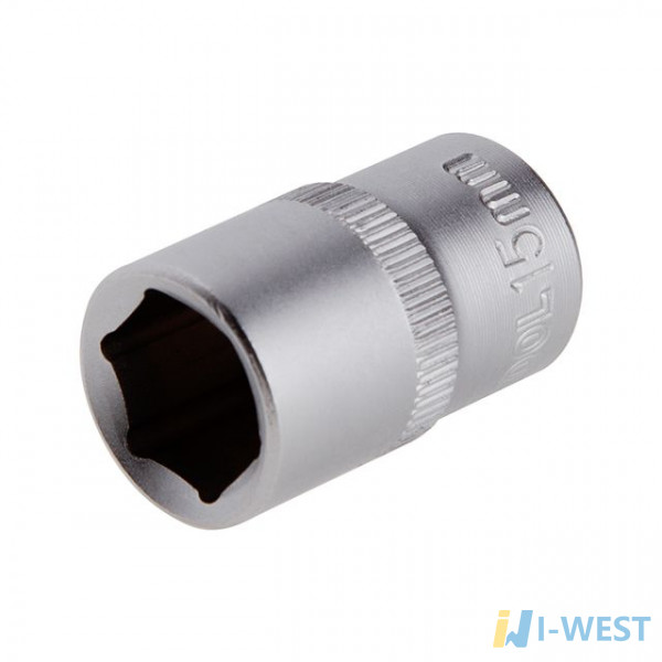 Головка шестигранная 1/2", 15мм*38мм INTERTOOL ET-2015 Головка шестигранная 1/2", 15мм*38мм INTERTOOL ET-2015