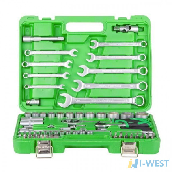Набір інструментів 1/2" і 1/4", 82 од, INTERTOOL ET-6082SP