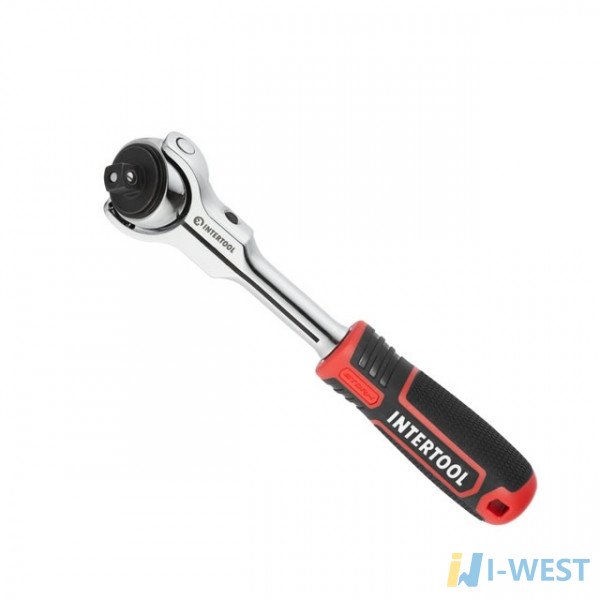 Рукоятка с храповым механизмом поворотная, 72 зуба 3/8", Cr-V STORM INTERTOOL ET-8008