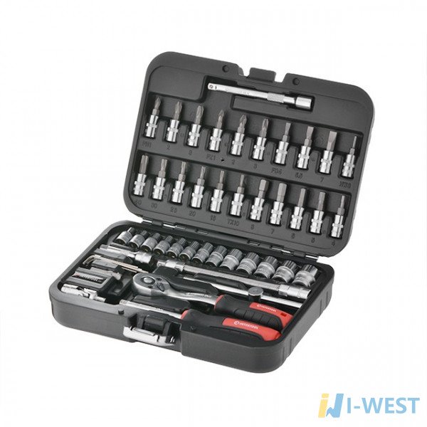 Набір інструментів 46 од. STORM, 1/4", Сг-V INTERTOOL ET-8046