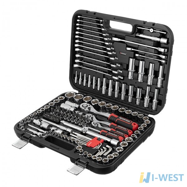 Набор инструментов 1/2" & 3/8" & 1/4", 156ед., Cr-V STORM INTERTOOL ET-8156 Набор инструментов 1/2" & 3/8" & 1/4", 156ед., Cr-V STORM INTERTOOL ET-8156
