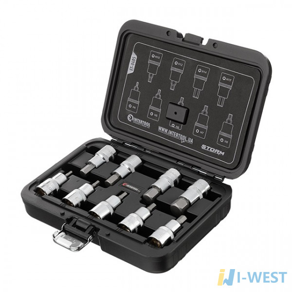 Набір біт HEX 1/2 "4-17, 55мм, S2, STORM INTERTOOL ET-8405