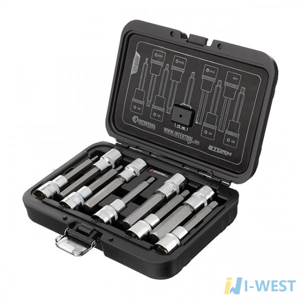 Набір біт HEX 1/2 "4-17, 100мм, S2, STORM INTERTOOL ET-8406