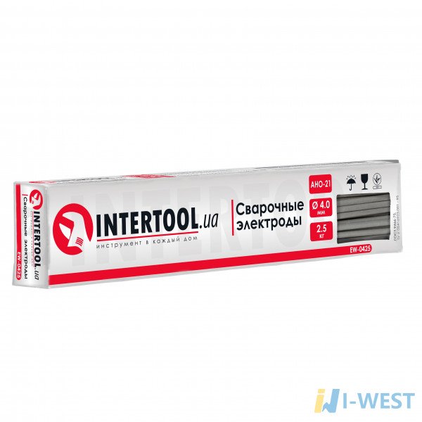 Електроди зварювальні, Ø 4 мм, уп. 2,5 кг. INTERTOOL EW-0425
