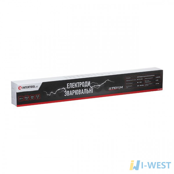 Електроди зварювальні 6013, Ø 4 мм, уп. 2,5 кг, STORM INTERTOOL EW-2540 Електроди зварювальні 6013, Ø 4 мм, уп. 2,5 кг, STORM INTERTOOL EW-2540