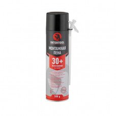 Піна монтажна, всесезонна, 500мл/500г. 35л. +, трубочка INTERTOOL FS-1150