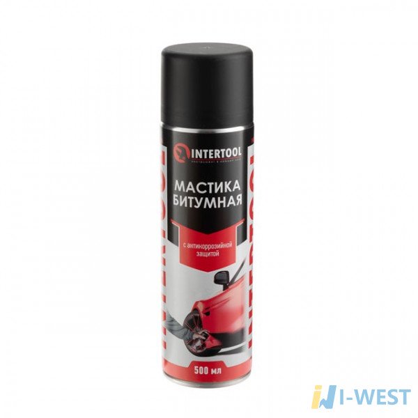 Мастика битумная, аэрозоль 500 мл INTERTOOL FS-6850