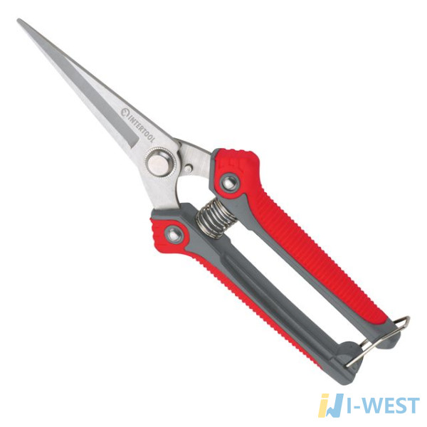 Секатор для винограду 200 мм, INOX, двокомпонентна рукоятка INTERTOOL FT-1015 Секатор для винограду 200 мм, INOX, двокомпонентна рукоятка INTERTOOL FT-1015