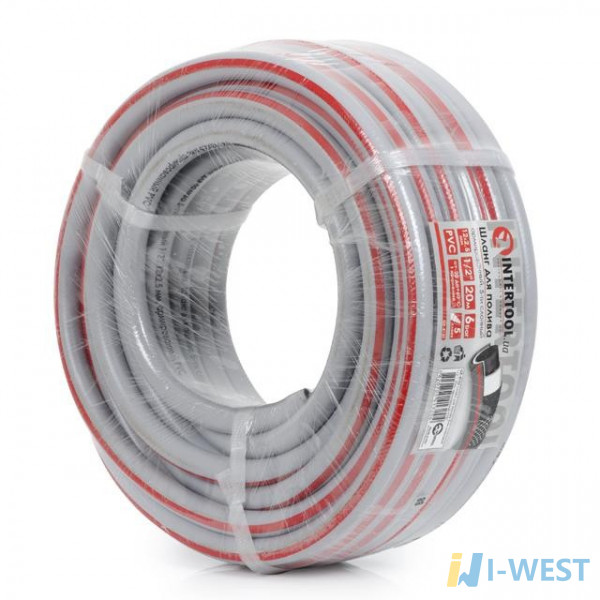 Шланг для полива 5-ти слойный 1/2", 20м, армированный PVC INTERTOOL GE-4132 Шланг для полива 5-ти слойный 1/2", 20м, армированный PVC INTERTOOL GE-4132