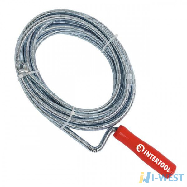 Трос для чистки труб 9мм*5м, пробивной наконечник INTERTOOL HP-1006 Трос для чистки труб 9мм*5м, пробивной наконечник INTERTOOL HP-1006