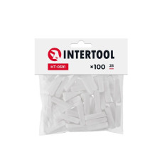 Клини для плитки 25 мм / 100 шт INTERTOOL HT-0391 Клини для плитки 25 мм / 100 шт INTERTOOL HT-0391