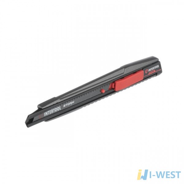 Ніж сегментний 9мм, алюмінієвий, Storm INTERTOOL HT-0533 Ніж сегментний 9мм, алюмінієвий, Storm INTERTOOL HT-0533