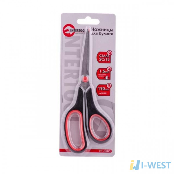 Ножницы для бумаги 190 мм INTERTOOL HT-0583 Ножницы для бумаги 190 мм INTERTOOL HT-0583