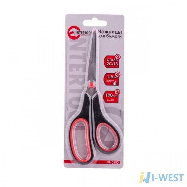 Ножиці для паперу 190 мм INTERTOOL HT-0583 Ножиці для паперу 190 мм INTERTOOL HT-0583