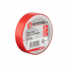 Лента изоляционная 0.15мм*17мм*15м красная INTERTOOL IT-0040 Лента изоляционная 0.15мм*17мм*15м красная INTERTOOL IT-0040