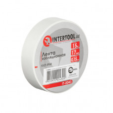 Стрічка ізоляційна 0.15мм * 17мм * 15м біла INTERTOOL IT - 0043 (IT-0043) Стрічка ізоляційна 0.15мм * 17мм * 15м біла INTERTOOL IT - 0043 (IT-0043)